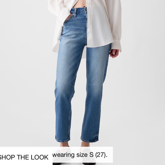 Gap High Rise Cheeky Straight Fit Jeans - Picture 1 of 10